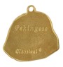 Pekingese, Pekinese, Peke - keychain and necklace with a dog in a box, high-quality gold-plated product, Art-Dog brand