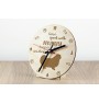 Pékinois - horloge avec chien, horloge en bois, horloge murale pour les amoureux des chiens, horloge de bureau et étagère, Art-Dog