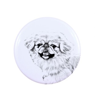 Pekingese, Pekinese, Peking-Palasthund - Anstecknadel mit Ihrem Hund, fügen Sie Ihr eigenes Foto hinzu, Marke Art-Dog
