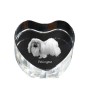 Pekingese, Pekinese, Peke - a photo of a dog in crystal, crystal heart, unique photo frame from the Art-Dog brand