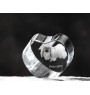 Pekingese, Pekinese, Peke - a photo of a dog in crystal, crystal heart, unique photo frame from the Art-Dog brand