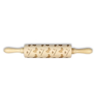 Pekingese, Pekinese, Peke - rolling pin for dough with a dog, patterned rolling pin for ceramics, a gift for a cook from the Art-Dog brand
