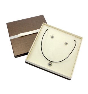 Pekingese, Pekinese, Peke - jewelry with your photo box, set of necklace and earrings, personalized products from the Art-Dog brand