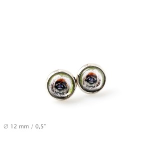Pékinois - boucles d'oreilles dans une boîte, votre photo, bijoux faits à la main, produit de la marque Art-Dog.