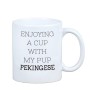 Pékinois - tasse avec une photo et un motif de chien géométrique Art-Dog