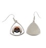 Pekingese, Pekinese, Peke - earrings with a picture and the inscription geometric dog Art-Dog