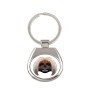 Pekingese, Pekinese, Peke - geometric keychain with a photo and the inscription Art-Dog