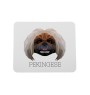 Pekingese, Pekinese, Peke - geometric mouse pad with a picture and text by Art-Dog