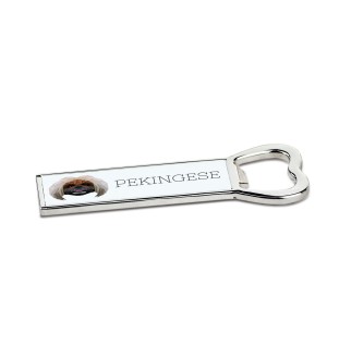 Pekingese, Pekinese, Peke - bottle opener with a picture and inscription for beer by Art-Dog
