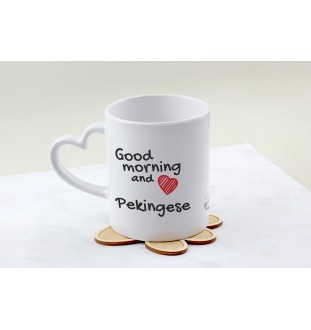 Pekińczyk kubek z psem good morning serce Art-Dog