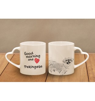 Pékinois - tasse avec chien, une tasse adorable avec une anse en forme de cœur, un cadeau universel de la marque Art-Dog