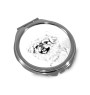 Pékinois - miroir de poche avec chien, miroir personnalisé pour sac à main, miroir compact avec impression de la marque Art-Dog