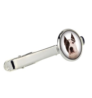 Amerykański Staffordshire terrier spinka do krawata w pudełku ze zdjęciem Art-Dog