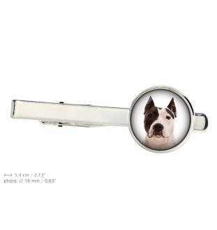 American Staffordshire Terrier, Amstaff, Am staff, Staff - pince à cravate dans une boîte, cravate élégante, bijoux personnalisés de la marque Art-Dog