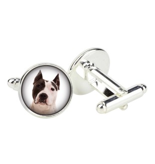 American Staffordshire Terrier, Amstaff - cufflinks in a box, handmade jewelry, product of the Art-Dog brand