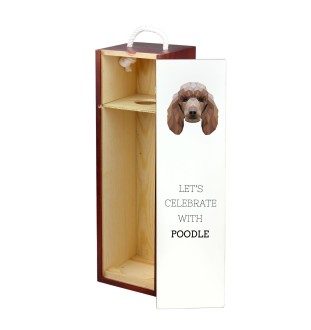 Pudel - geometrische Box mit einem Bild und Schriftzug für Wein der Marke Art-Dog