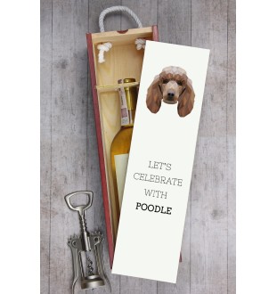 Pudel - geometrische Box mit einem Bild und Schriftzug für Wein der Marke Art-Dog