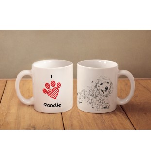 Caniche - tasse avec chien, une tasse adorable avec une illustration, un cadeau avec votre photo de la marque Art-Dog