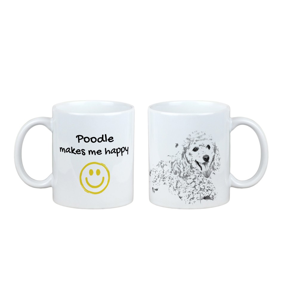 Pudel - Tasse mit Hund, fröhliche Tasse für Hundeliebhaber, personalisiertes Geschenk der Marke Art-Dog