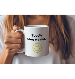 Caniche - tasse avec chien, une tasse joyeuse pour les amoureux des chiens, un cadeau personnalisé de la marque Art-Dog