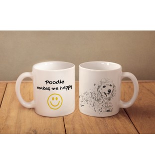 Caniche - tasse avec chien, une tasse joyeuse pour les amoureux des chiens, un cadeau personnalisé de la marque Art-Dog