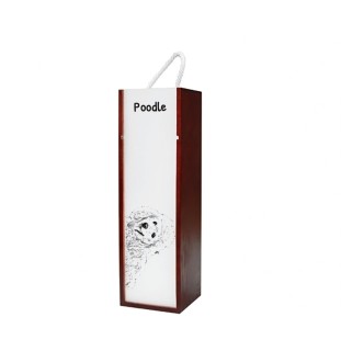 Pudel - Weinbox mit Hund, Alkoholbox mit Grafik, personalisierte Geschenkbox der Marke Art-Dog