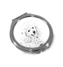 Caniche - miroir de poche avec chien, miroir personnalisé pour sac à main, miroir compact avec impression de la marque Art-Dog