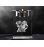Pumi, Hungarian Pumi, Hungarian herding terrier - Candle holder with dog photo, crystal tealight holder, personalised gift by Art-Dog brand