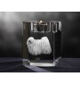 Puli, Hungarian Water Dog - Candle holder with dog photo, crystal tealight holder, personalised gift by Art-Dog brand