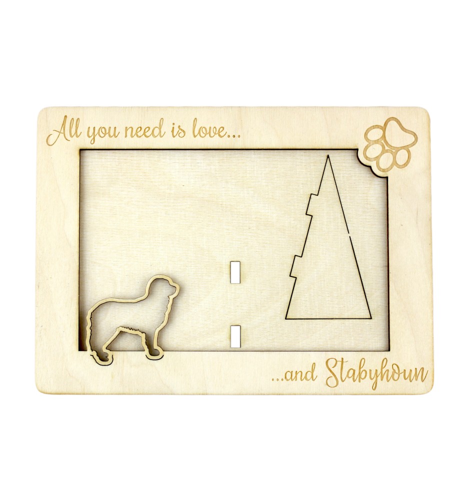 Stabyhoun, Stabijhoun, Fryske Stabij - Photo frame, engraved wooden frame, a lovely gadget for the dog lover by Art-Dog