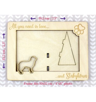 Stabyhoun, Stabijhoun, Fryske Stabij - Photo frame, engraved wooden frame, a lovely gadget for the dog lover by Art-Dog