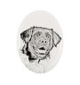 Stabyhoun, Stabijhoun, Fryske Stabij - commemorative plaque with a photo of a dog, tombstone with a print, personalized oval plaque from the Art-Dog brand