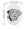 Stabyhoun, Stabijhoun, Fryske Stabij - commemorative plaque with a photo of a dog, tombstone with a print, personalized oval plaque from the Art-Dog brand