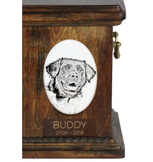 Chien d'arrêt frison, Stabyhoun - une plaque commémorative avec une photo de chien, une plaque funéraire avec une impression, une plaque ovale personnalisée de la marque Art-Dog