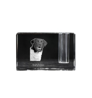 Wyżeł fryzyjski penholder kryształowy z psem Art-Dog