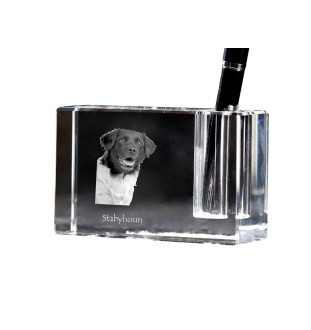 Wyżeł fryzyjski penholder kryształowy z psem Art-Dog