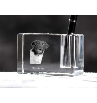 Wyżeł fryzyjski penholder kryształowy z psem Art-Dog