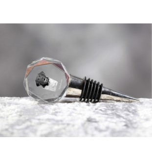 Stabyhoun, Stabijhoun, Fryske Stabij - Bottle stopper, crystal wine stopper with photo, personalised gift for bartender by Art-Dog brand