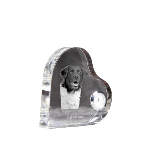 Wyżeł fryzyjski zegar w kształcie serca z psem Art-Dog