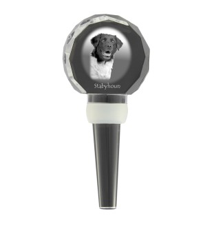 Stabyhoun,  Friesischer Vorstehhund, Stabijhoun - Kristallflaschenverschluss, einzigartiger Weinverschluss mit Foto, personalisiertes Geschenk für Sommelier der Marke Art-Dog