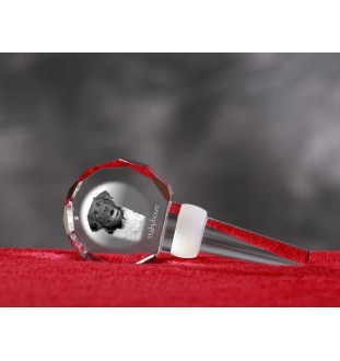 Stabyhoun, Stabijhoun, Fryske Stabij - Crystal bottle stopper, unique wine stopper with photo, personalised gift for sommelier by Art-Dog brand