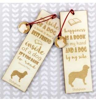 Chien d'arrêt frison, Stabyhoun - marque-page pour livre avec chien, marque-page personnalisé, cadeau pour les amateurs de livres de la marque Art-Dog