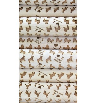 Chien d'arrêt frison, Stabyhoun - rouleau à pâtisserie avec chien, décoration de biscuits avec un rouleau à motifs, cadeau pour un céramiste de la marque Art-Dog