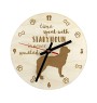 Chien d'arrêt frison, Stabyhoun - horloge avec chien, horloge en bois, horloge murale pour les amoureux des chiens, horloge de bureau et étagère, Art-Dog