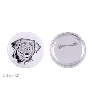 Stabyhoun,  Friesischer Vorstehhund, Stabijhoun - Anstecknadel mit Ihrem Hund, fügen Sie Ihr eigenes Foto hinzu, Marke Art-Dog