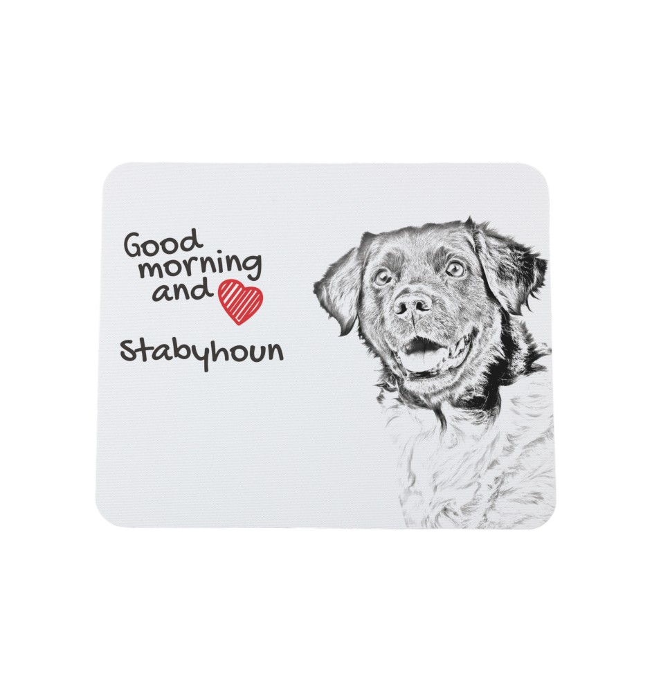 Stabyhoun,  Friesischer Vorstehhund, Stabijhoun - Mauspad mit Druck, personalisiertes Mauspad mit Hund, einzigartiges Gadget für Büroangestellte von Art-Dog.