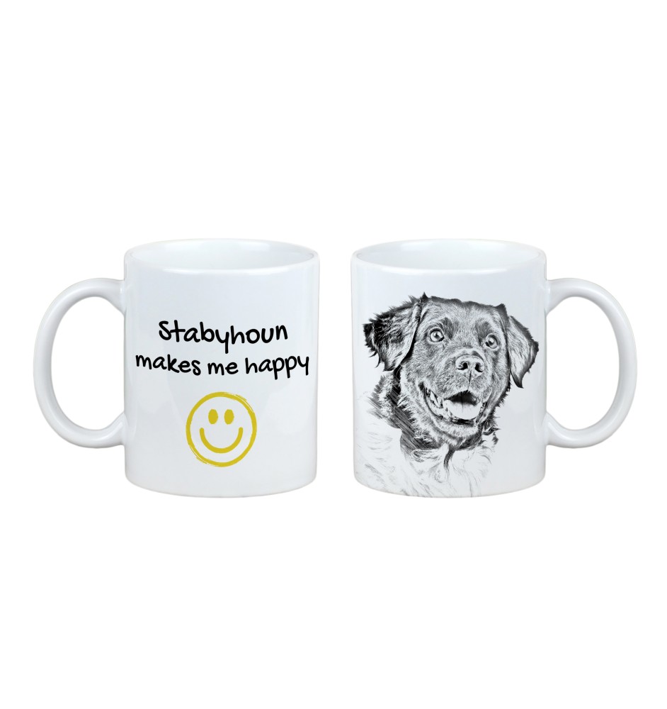 Stabyhoun,  Friesischer Vorstehhund, Stabijhoun - Tasse mit Hund, fröhliche Tasse für Hundeliebhaber, personalisiertes Geschenk der Marke Art-Dog