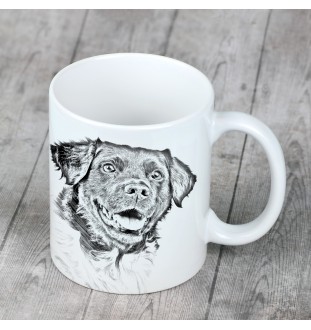 Wyżeł fryzyjski kubek z psem Makes me happy Art-Dog