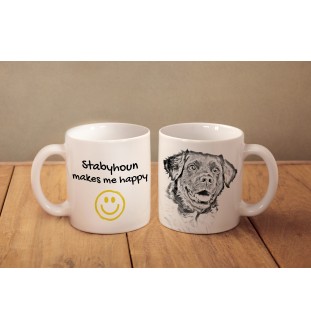 Chien d'arrêt frison, Stabyhoun - tasse avec chien, une tasse joyeuse pour les amoureux des chiens, un cadeau personnalisé de la marque Art-Dog