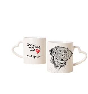 Stabyhoun,  Friesischer Vorstehhund, Stabijhoun - Tasse mit Hund, entzückende Tasse mit herzförmigem Henkel, universelles Geschenk der Marke Art-Dog